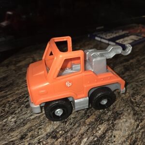 Little People Orange Toy Tow Truck - Kids Vehicle Playset
